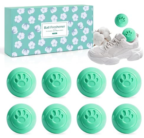 SCENTORINI Deodorant Chaussures, Déodorant Chaussures Anti-Odeurs, Parfum de Coton 8 Boules Désodorisantes Chaussures Pour Chaussures de Sport, Casiers, Sacs de Sport, Maisons
