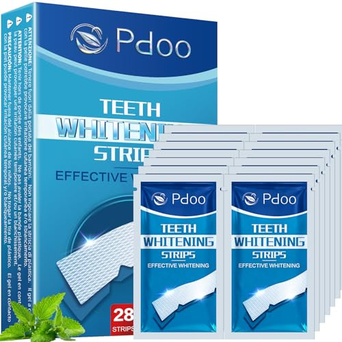 Bande Blanchiment Dentaire 28 Bandes - Blanchiment Dentaire sans Peroxyde - sans Sensibilité à la Douleur - Whitening Strips Efficace, Élimine Taches Café/Thé/Vin, Résultats Visibles Rapidement