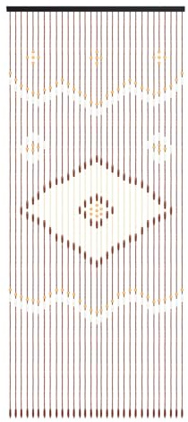 90 x 208 cm träpärlsgardin med 31 snören, chokladfärgad dörrgardin för dörrar och fönster, boho-stil rumsavdelare, dekorativ pärlgardin för vardagsrum, sovrum och entré
