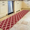 Ottomanson Glamour-Kollektion Teppichläufer mit elegantem Gitter-Design, rutschfest, 57 cm x 210 cm, Rot