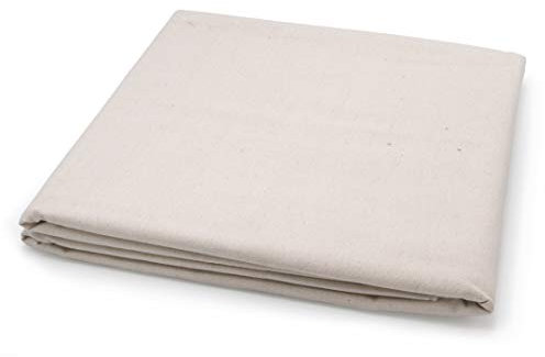 PAINTERSISTERS® Maltuch – Leinwand ungrundiert, 160cm x 5 METER Rohgewebe 285g (10 oz)/m² aus 100% Baumwolle, zum Bespannen von Keilrahmen, Malgrund Raw Cotton