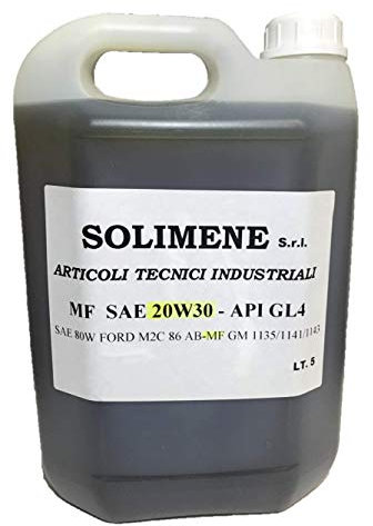 Olio UTTO 20W30 API GL4 per Trattori e Macchinari Agricoli - 5 LITRI - Olio Multifunzione per Trasmissione, Cambio e Sollevatore - Alta Performance