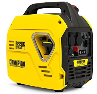 Champion Power Equipment 92001i 2200 Watt Petrol Portable Inverter Generator - 240V, 79cc Engine, 4.0L - The Mighty Atom - Super Lightweight, True Sine Wave, EZ Start, Ultra Quiet