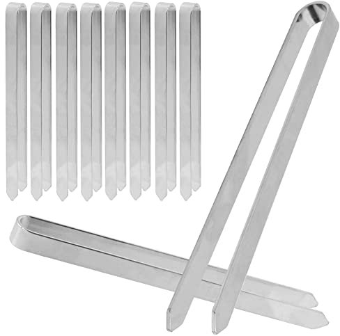 HAFIX® Erdspieß Erdanker Fixierung von Unkraut, Rosenbögen, Zelte, Schläuche. Hering Nagel aus verzinktem Stahl 300x31x20mm Silber. Befestigung von Trampolin, Zäune, Tore 12“ Ankerpfahl. 4 Stück.