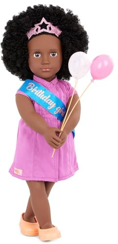 Our Generation - 18-inch Fashion Girl Doll Khelani, Birthday Party Themed Doll Playset – Includes Party Accessories