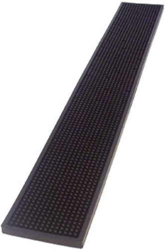 Chabrias Ltd Black Bar Service Spill Mat Rubber Mat for Clean and Stylish Service Areas (24” x 3.25”)