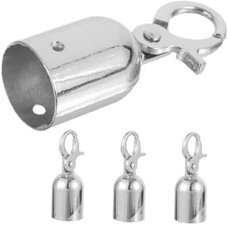 JECOMPRIS Fermacorda Metallo Con Gancio 3.00X1.10X1.10In Chiusura Estremità Cavo Per Ringhiere E Guardrail Clip Per Fune Sollevamento E Trazione 4 Pezzi