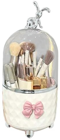 Organizador de brochas de maquillaje con tapa, soporte para brochas de maquillaje con tapa | Organizador de brochas de maquillaje cosmético con tapa | Estuche para brochas de maquillaje de 6