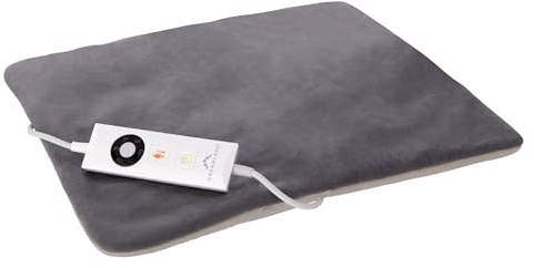 Dreamland Revive Me - Almohadilla térmica multiusos con peso, gris, calentamiento rápido, temperatura ajustable en 3 horas, apagado automático de seguridad, lavable a máquina, ideal para dolor de