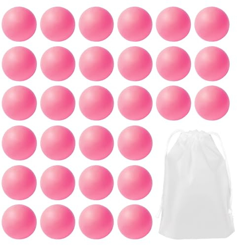 arrderly 30 palline da ping pong rosa, giochi per feste da ping pong, palline giocattolo per animali domestici, decorazioni per feste, adatte per giochi in famiglia, attività scolastiche, allenamento