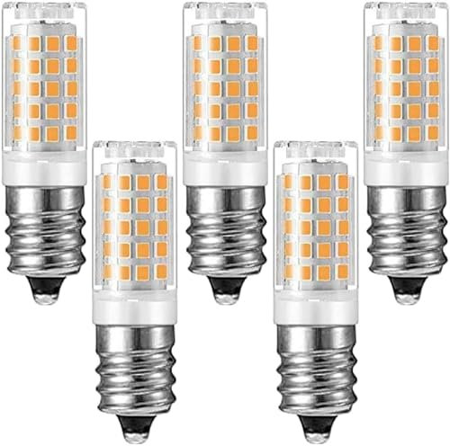 E12 LED-Glühbirne 7W, 220V-240V, 70W Halogen-Glühbirne äquivalent, 700LM, E12 Bi Pin Sockel Glühbirnen für Kronleuchter Heimbeleuchtung dimmbar(Warmweiß)