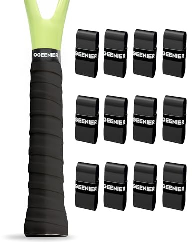 Ogeenier 12 x Self Adhesive, Anti-Slip And Anti-Sweat for Tennis Overgrip Padel Tennis Badminton Squash Racket