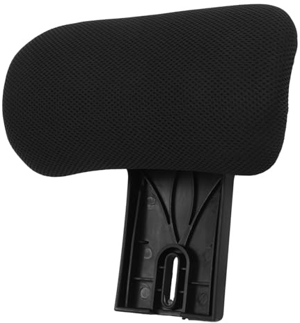 FONDOTIN Poggiatesta Sedia Ufficio Regolabile in Altezza con Supporto Collo Ergonomico Cuscino Removibile per Protezione Cervicale Facile Installazione con Clip per Sedie da Studio e