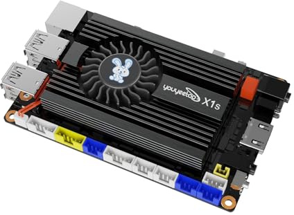 youyeetoo X1 – N5105 x86 Windows Einplatinencomputer – Dualer 4K-Medienserver – Duale M.2-Steckplätze, unterstützt 2280 NVMe mSATA SSD/WiFi 6 Modul – PCIE 3.0 - NFC (X1s (8 GB RAM + 128 GB eMMC))