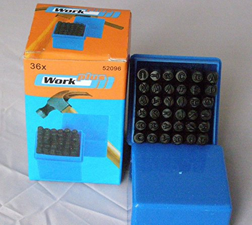 36 tlg. Schlagbuchstaben Schlagzahlen SET 4mm Schlagstempel