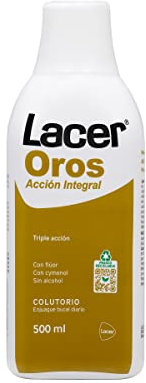 LACER OROS - Colutorio 500 ml, Enjuague Bucal, Protección Bucodental Integral, Triple Acción, Previene el Sangrado, Reduce la Sensibilidad Dental, Protege Contra la Caries