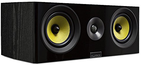 Fluance Signature HiFi 2-Way Center Channel Speaker for Enhanced Dialogue and Vocals in Home Theater Surround Sound Systems - Black Ash (HFC)