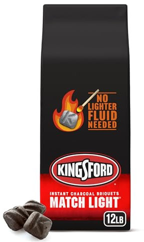 Kingsford Match Light Briquettes de charbon de bois instantanées pour barbecue - Prêt en 10 minutes - Pas besoin de briquet ou de starter - 5,4 kg
