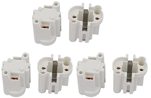 Aexit 6 st G23-F269 AC 500V 2A Lätt s-ocket Base Fluorescerande PL Rörlampa Hållare(6 Pcs G23-F269 AC 500 ν 2A Douille Base Fluorescent PL Support de Lampe