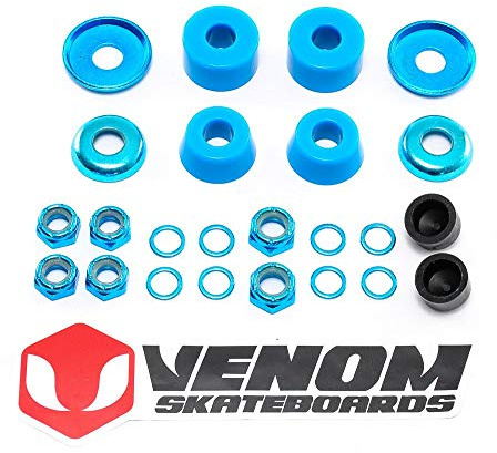 Venom Skateboards Trucks Universal Bushing & Nuts Rebuild Kit - Cylinder - Medium 90a