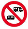 Autocollant Sticker adhesif signalisation Panneau Interdit caravanne Camping