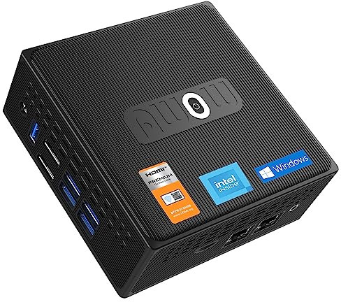AWOW Mini PC, Wi-10 Pro, Micro PC Celeron J3455 CPU, Ordenador de sobremesa, 6GB LPDDR4 & 128GB SATA SSD, AK34 Pro with 4K HD/Dual HDMI/Dual WiFi (2.4G+5G)/ Dual LAN/USB 3.0 * 5/ BT 4.2