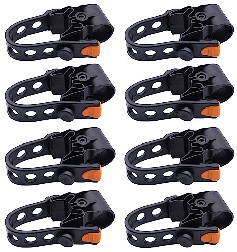 YOLOCKEY 8Pcs Bike Rack Straps Replacement Parts Bicycle Hitch Strap Bike Rack Cradle Replacement Bike Tie Down Straps Replacement Rubber Straps Spare Hook fit 1 Inch Tube
