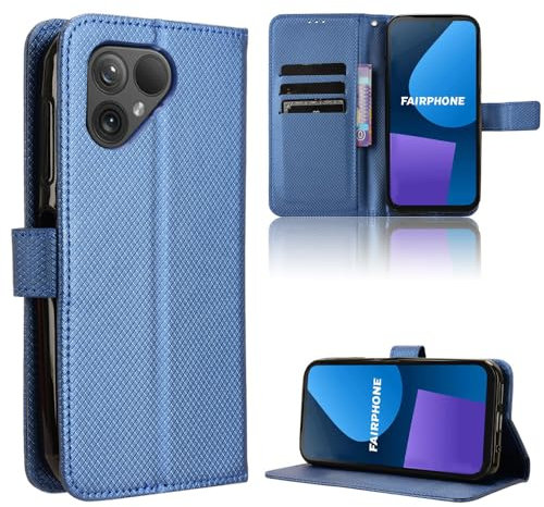 Baifu Lederhülle für Fairphone 5 Hülle, Flip Case mit Stand, Diamant Cover Etui Handyhülle für Fairphone 5，Diamant05