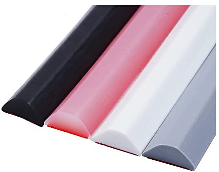 Shower Tray Sealing Strip 39 Inches Collapsible Shower Water Stopper Strip Frameless Shower Threshold Silicone Bathroom Water Stopper Self Adhesive Stopper Seal Strip Dry And Wet Separation ( Color :