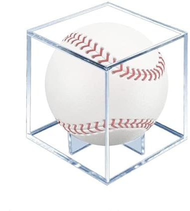 Estuche de exhibición de béisbol,Caja de Plástico Acrílico para Protección UV,Caja de presentación Oficial de béisbol autografiada,a Prueba de Polvo Soporte de exhibición de Figuras cúbicas(8x8x8cm)