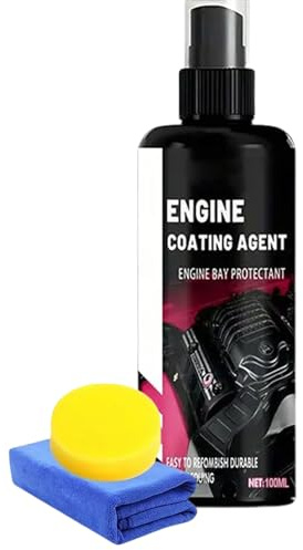 Kit di pulizia, spray per vano motore per auto, multiuso, con funzione facile, decreatore in metallo per olio, auto, moto, camion e manutenzione domestica, 11,4 x 3,3 cm
