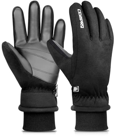 Cevapro Thermal Winter Gloves, Anti-Slip Touch Screen Warm Gloves for Running Cycling Driving Skiing