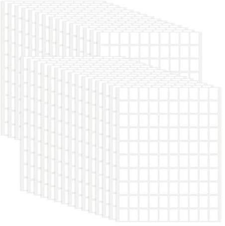 JEFURE 3 000 stycken små etiketter självhäftande, 13 x 9 mm vita rektangulära klistermärken, självhäftande etiketter för märkning, avtagbara prislappar, etiketter för kontor, skola, hem