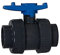 Aquaforte PVC Kugelhahn mit beidseitigen Überwurf Econo-Line, Klebeanschluß für Ø 40 mm (Außendurchmesser) Rohre
