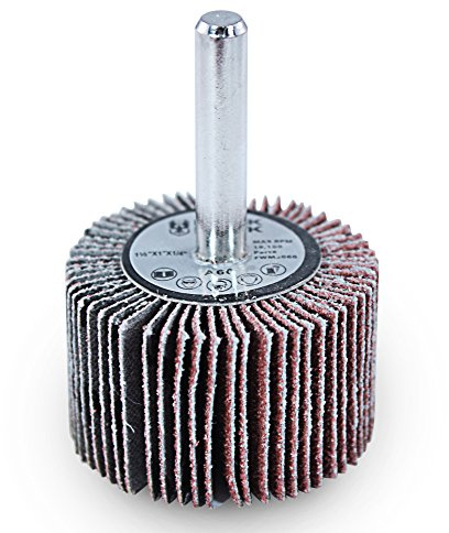BHA Aluminum Oxide Shank Mounted Flap Wheels, 1-1/2” x 1” x 1/4”, 40 Grit - 5 Pack