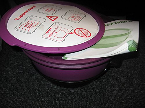 Tupperware MicroGourmet Autocuiseur vapeur pour micro-ondes 2,5 l + 0,4 l – Violet