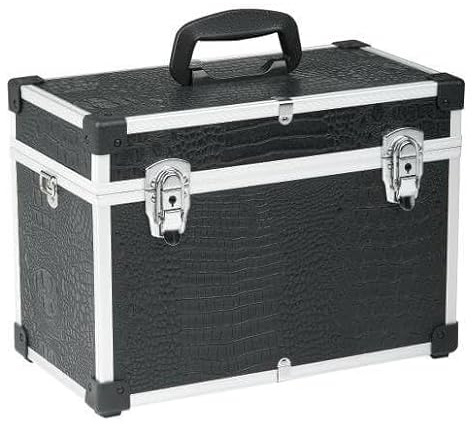 Friseurkoffer Croco Schwarz