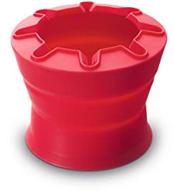 LAMY Wasserbecher aquaplus red - ideal für den Schulunterricht - Faltbarer Wasserbecher mit Pinselablage - Pinselbecher zum Malen
