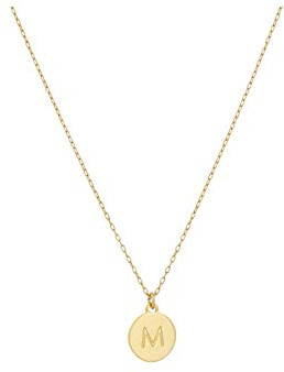 kate spade new york Initial Mini Pendant, M Gold, One Size