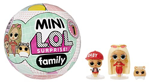 L.O.L. Surprise! OMG Mini Family Collection - ASSORTIMENTO - Mini Replica di Bambola alla Moda, Lil Sis e Animale Domestico, con Accessori e Confezione 2 in 1 - da Collezionare - età: 4+ Anni