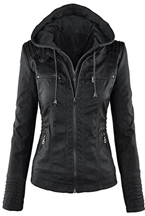 Mangas Largas Chaqueta De Cuero para Damas PU Chaqueta De Cuero para Mujeres Chaqueta Corta De Cuero Chaqueta para Mujeres Traje De Motocicleta