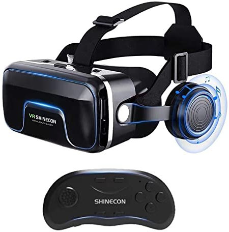 Cuffie VR compatibili con telefoni da 7 pollici, occhiali 3D VR e gamepad VR