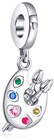 Rimgoris 925 Sterling Silber Charm für Frauen Armbänder Halskette Artist's Palette baumeln Charm Geschenk