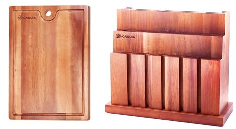 ChefHoablorn Supporto universale per coltelli senza coltelli, Grande supporto universale per coltelli da cucina da banco con tagliere per un facile stoccaggio in cucina, DZ-04