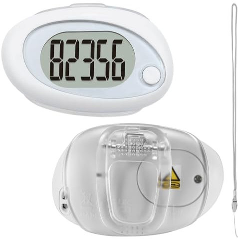 Pedometer for Walking, Simple Step Counter with Removable Buckle & Lanyard, Max 99999 Steps, 3D Pedomete Large LCD Display for Seniors Men Women Kids