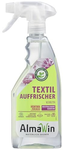 AlmaWin® Textilauffrischer [500ml] zum Reinigen & Auffrischen von Kleidung, Polster & Mehr - Textilerfrischer mit frischem Verbena-Duft - Geruchsentferner, Textil Spray - Natürlich & VEGAN