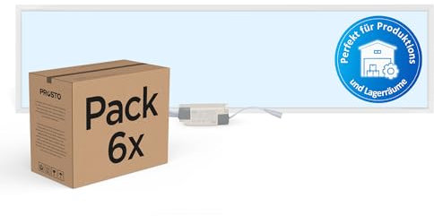 LECOM LED Panel 120x30-6x Kaltweiß 6500K 4000lm - LED Flächenleuchte Tageslicht Deckenleuchte für Rasterdecke Einbauleuchten Decken Panel (6500K)