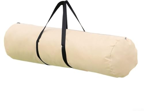 Funda de transporte de tela Oxford para tiendas de campaña, diseño resistente a la intemperie (beige, 29 x 120 cm)