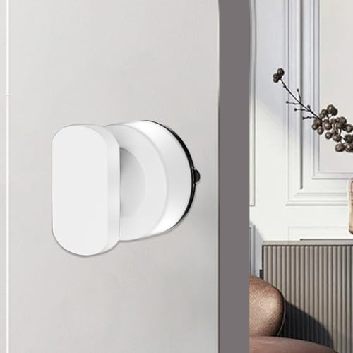 Peelanmall Poignées de porte à ventouse, autocollantes, sans perçage, pour porte en verre, salle de bain, balcon, tiroir, siège de toilette (blanc)