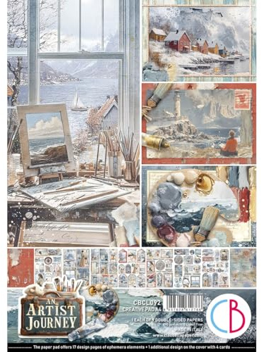 Ciao Bella Bloc creativo decorativo tamaño A4, un viaje de artista
